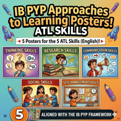 IB PYP Approaches to learning - Set of 5 ATL Skills Posters (English)
