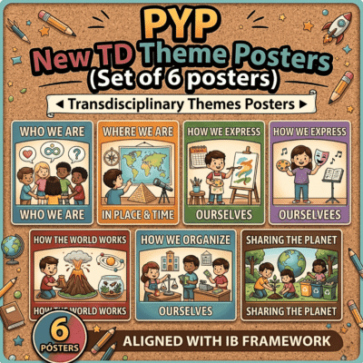 IB PYP New Transdiscplinary Themes (TD Themes) Set of 6 Posters
