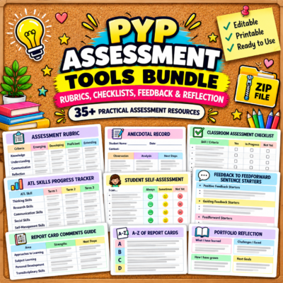 PYP Assessment Tools Bundle: Practical Resources for Teachers